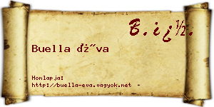 Buella Éva névjegykártya